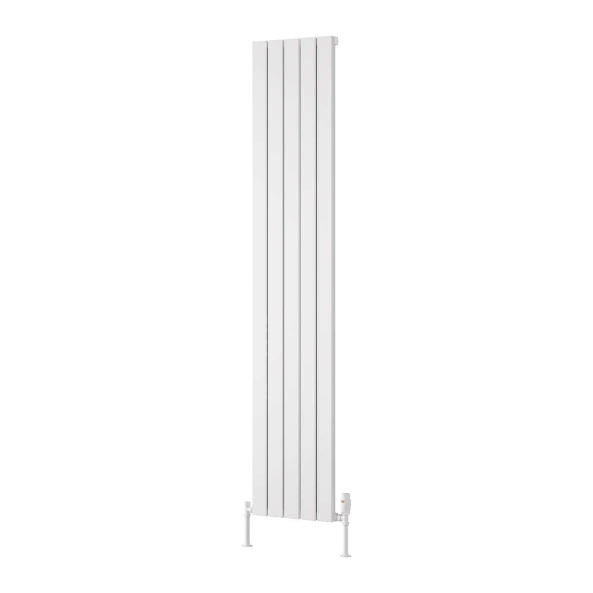 Reina Panel Radiator 1800 x 370mm / White Reina Piatto Single Vertical Panel Central Heating Radiator