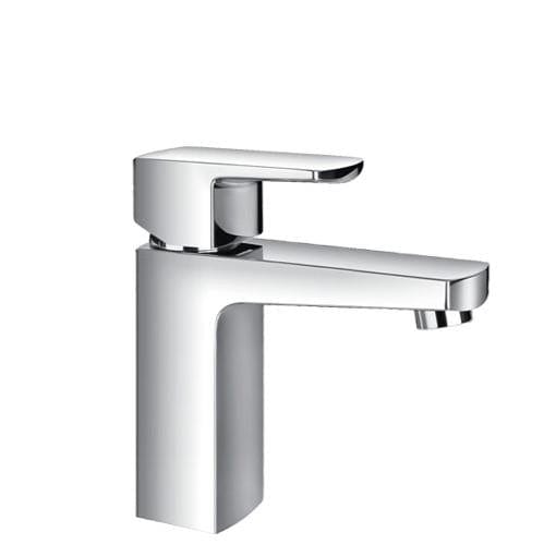 Flova Mono Basin Tap Flova Dekka Mono Basin Mixer Tap with Clicker Waste in Diamond Chrome