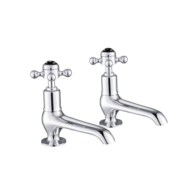 JTP Pillar Basin Tap JTP Grosvenor Cross Long Nose Basin Pillar Taps (Pair)