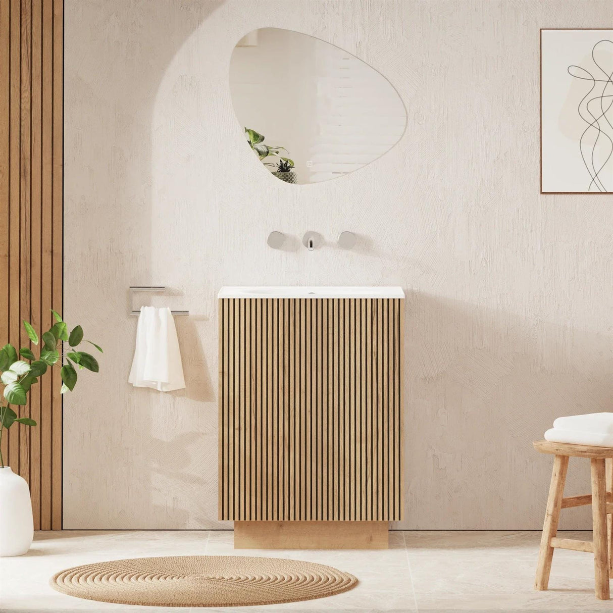 Crosswater Floor Standing Vanity Unit Modern Oak / 0 Crosswater Limit 600mm Floorstanding Vanity Unit with Basin