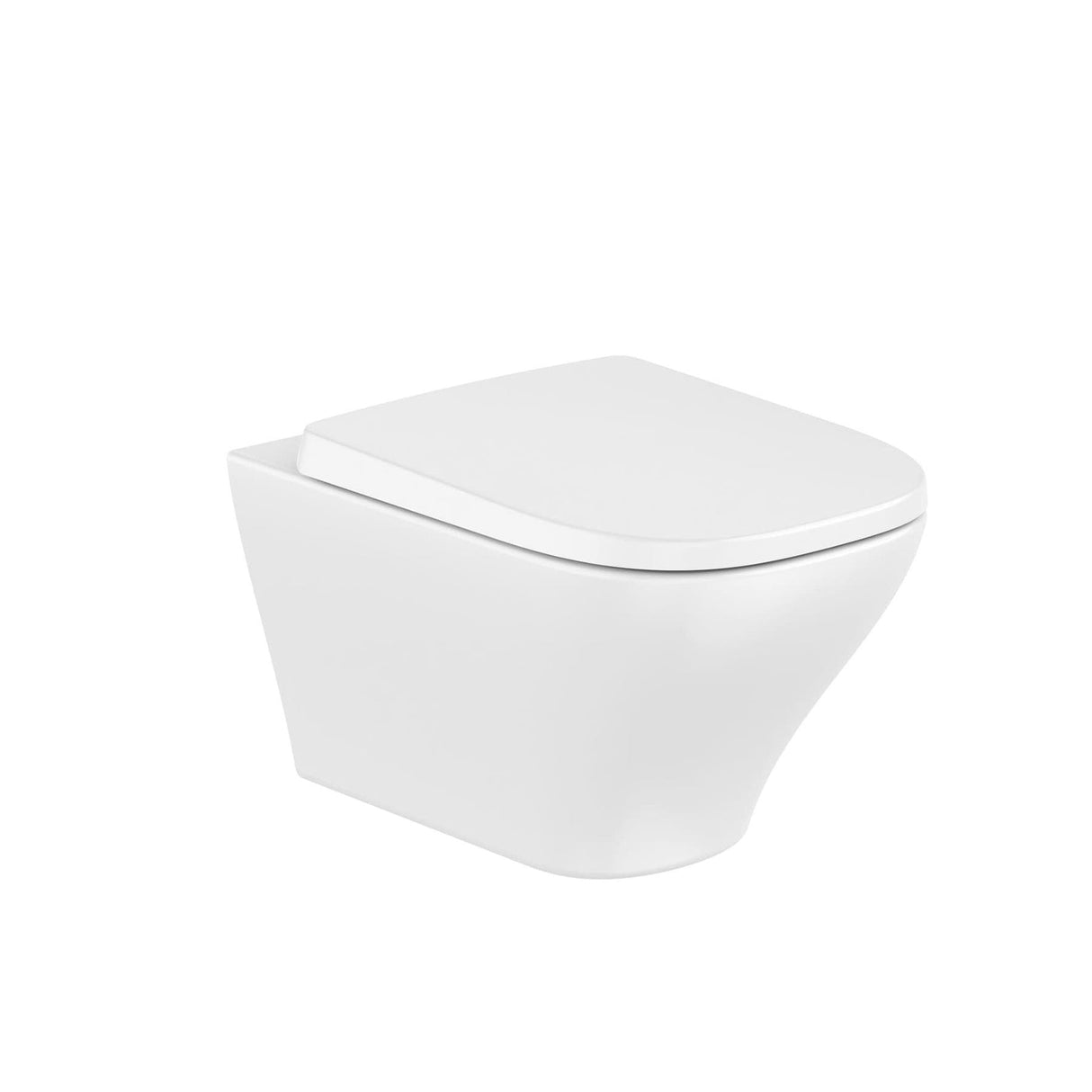 Roca Wall Hung Toilet Roca Optica Wall Hung Rimless Toilet with Soft Close Seat