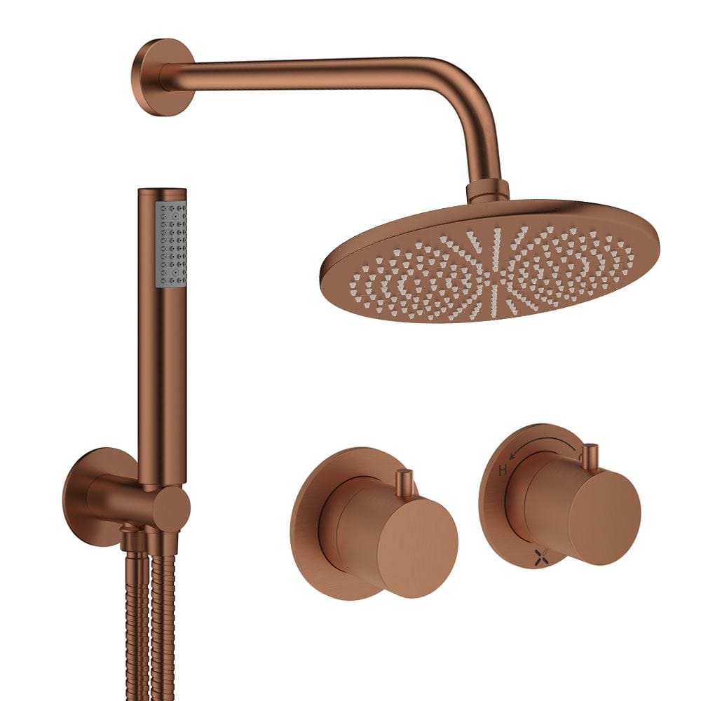 UK Bathroom Store Concealed Shower Set Crosswater Module Shower Set 1 with Fixed Head and Pencil Handset