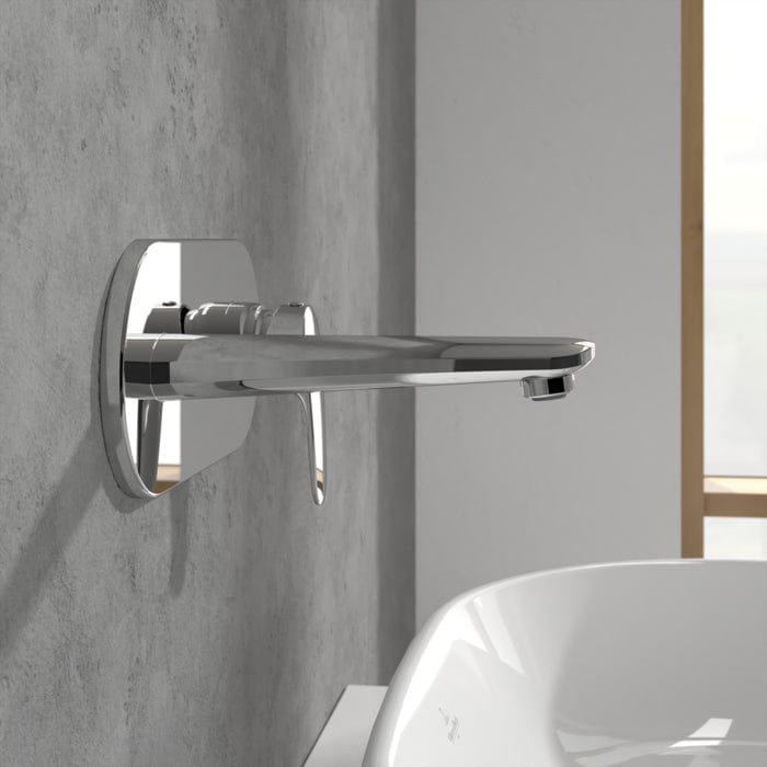 Villeroy & Boch Wall Mounted Basin Tap Villeroy & Boch O.Novo Start Wall Mounted Single Lever Basin Mixer Tap in Chrome