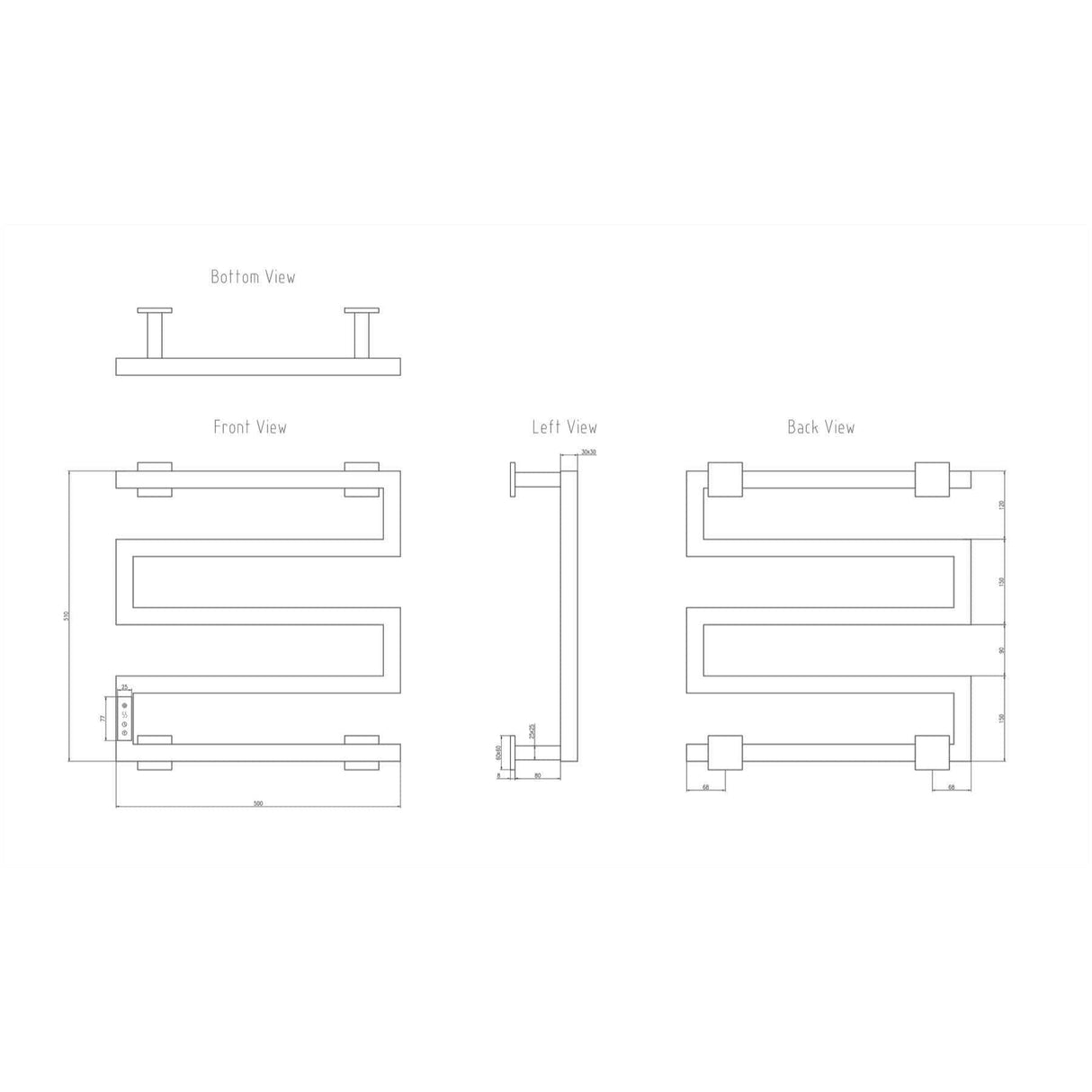 Aquarius Designer Radiator Aquarius DigiTherm Vispa Dry Electric Radiator with LCD Display