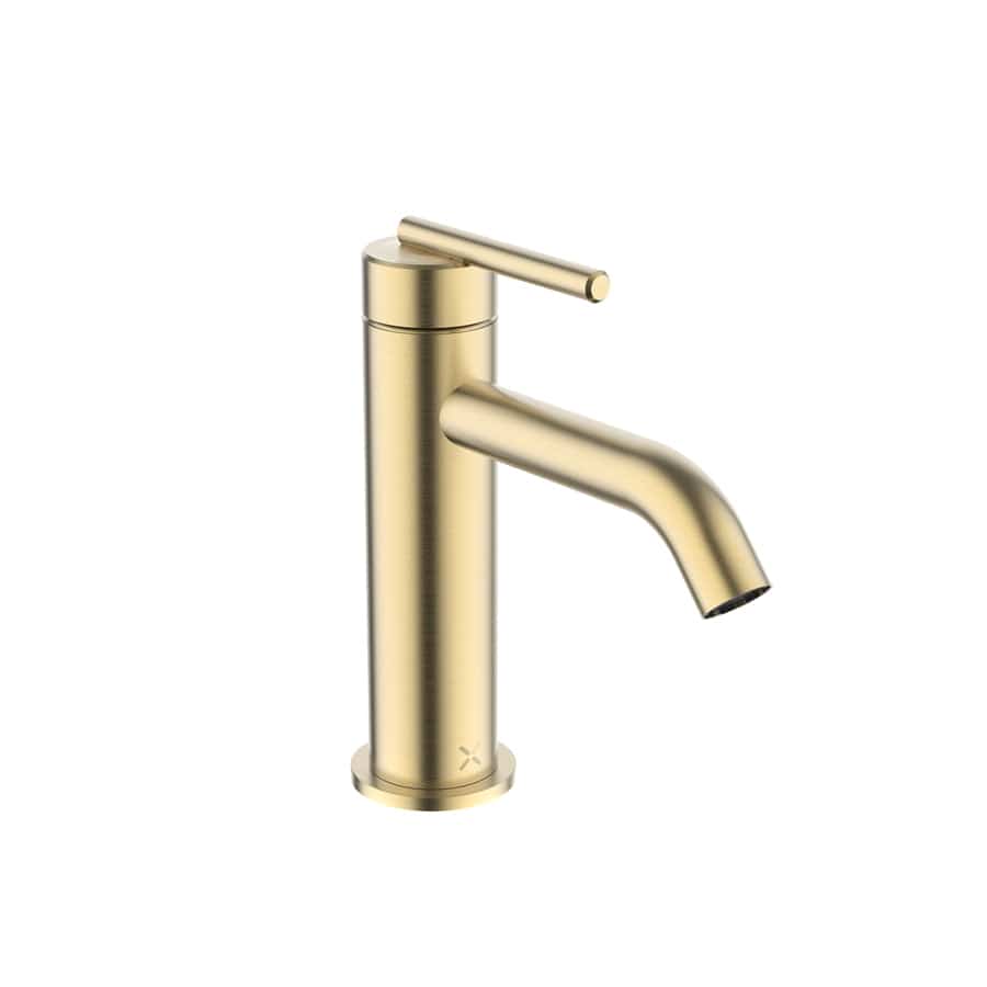 Crosswater Mono Basin Tap Brushed Brass Crosswater 3ONE6 Lever Monobloc Basin Mixer Tap