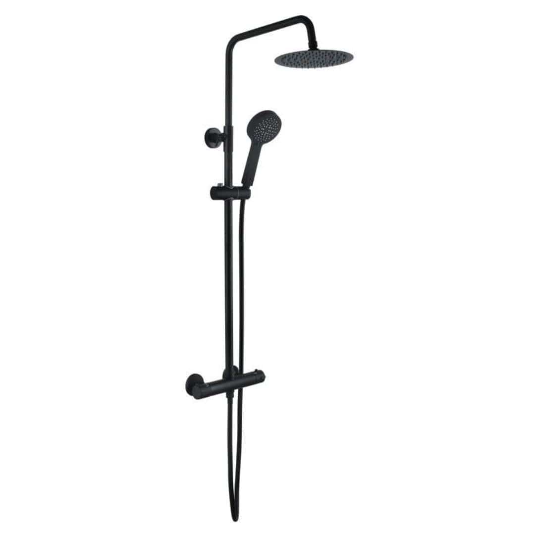 Aquarius Exposed Shower Set Aquarius Exposed Thermostatic Bar Shower Overhead and Handheld Shower