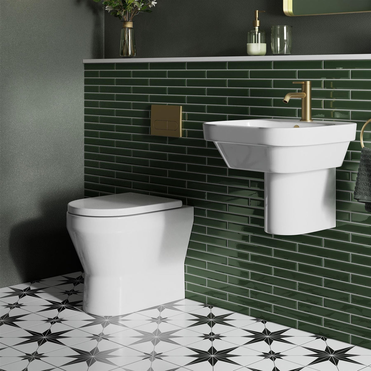 Britton Back to Wall Toilet Britton Curve2 Rimless Back to Wall Toilet with Soft Close Seat in Gloss White