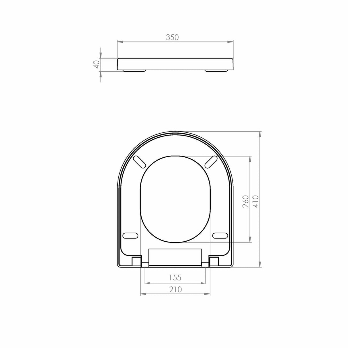 Saneux Toilet Seat Saneux Austen Standard Soft Close Toilet Seat in White