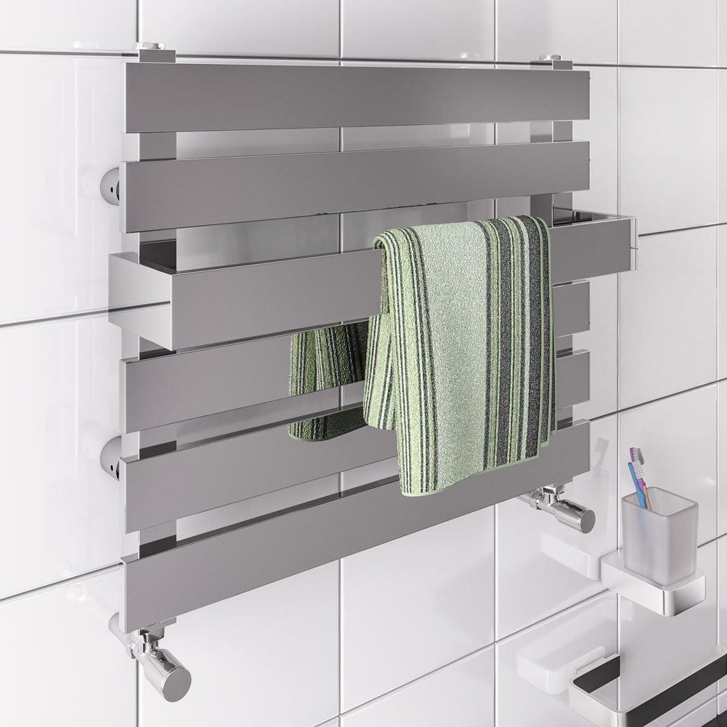 Eastbrook Designer Towel Radiator Eastbrook Ascona Straight Horizontal Towel Rail in Polished Stainless Steel