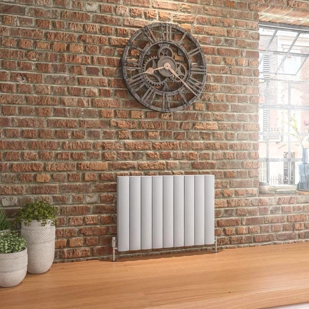 Eastbrook Panel Radiator 600 x 850 / Electric Only Eastbrook Guardia Straight Horizontal Aluminium in Matt Grey