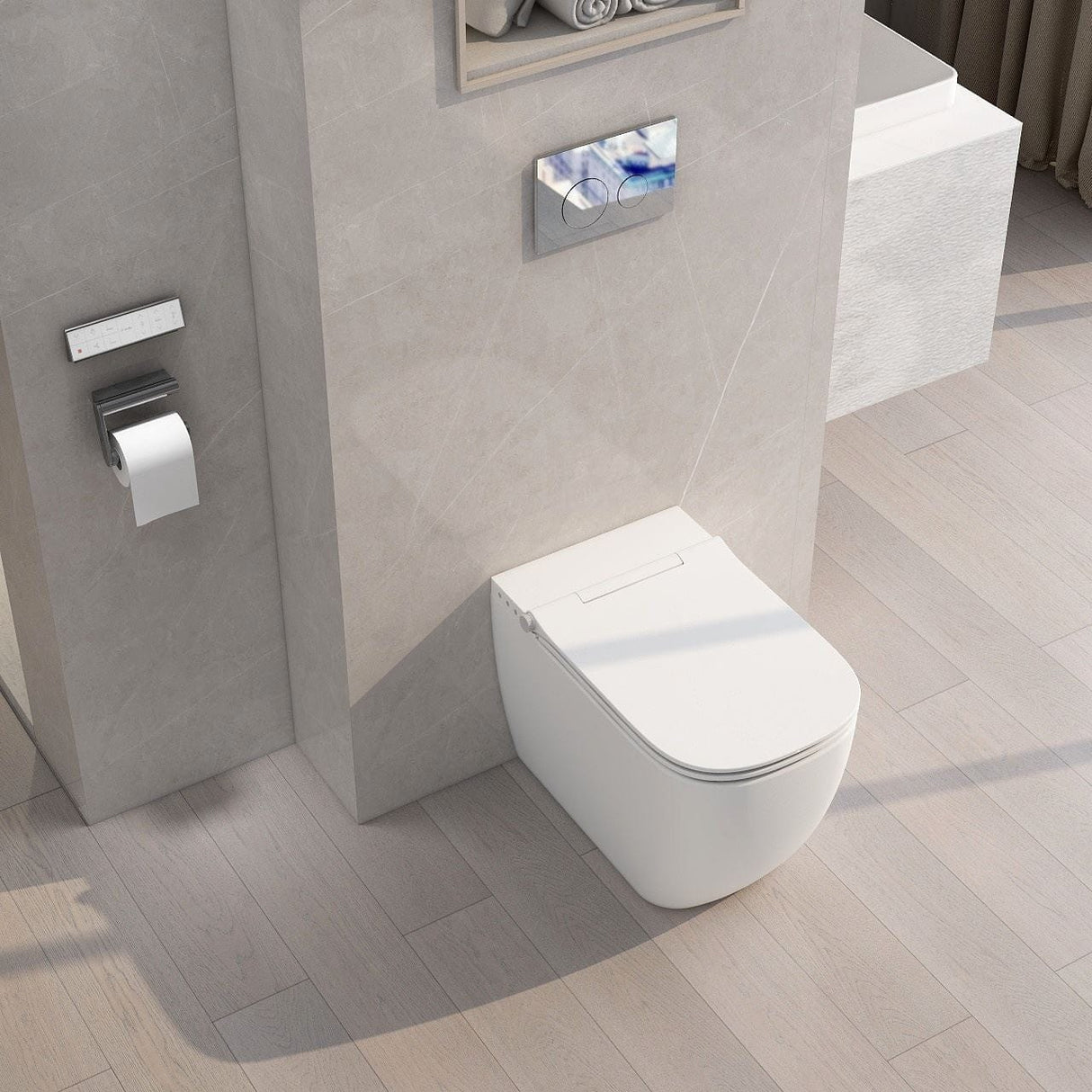 Imex Smart Toilet Imex Essence Back to Wall Rimless Smart Toilet