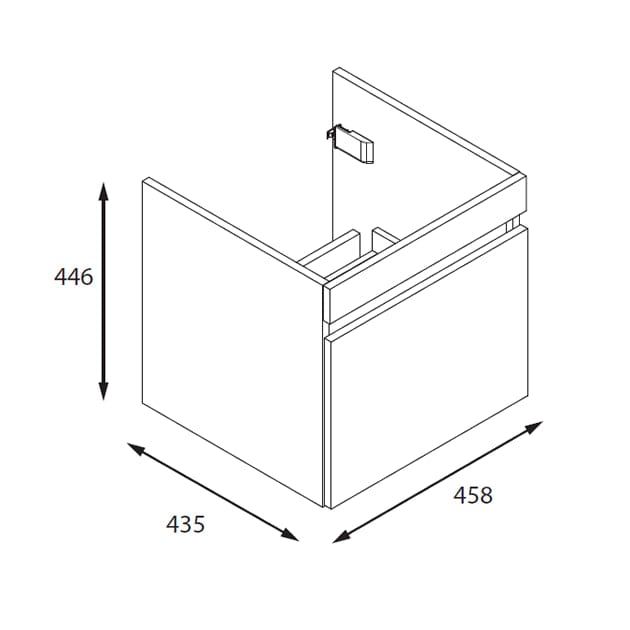 Britton Wall Mounted Vanity Unit Britton Dalston Wall Mounted 500mm Vanity Unit with Basin