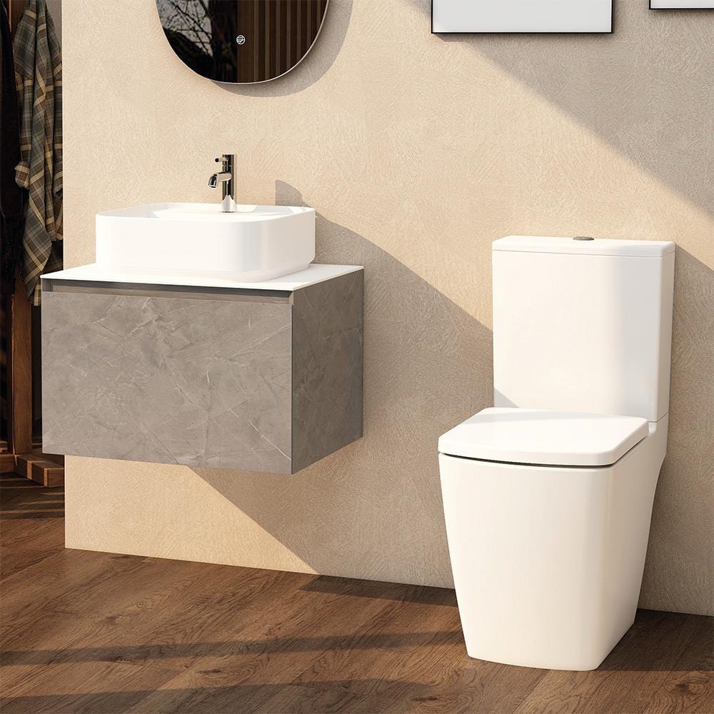 Imex Close Coupled Toilet Imex Ravine Open Back Close Coupled Rimless Toilet with Soft Close Seat