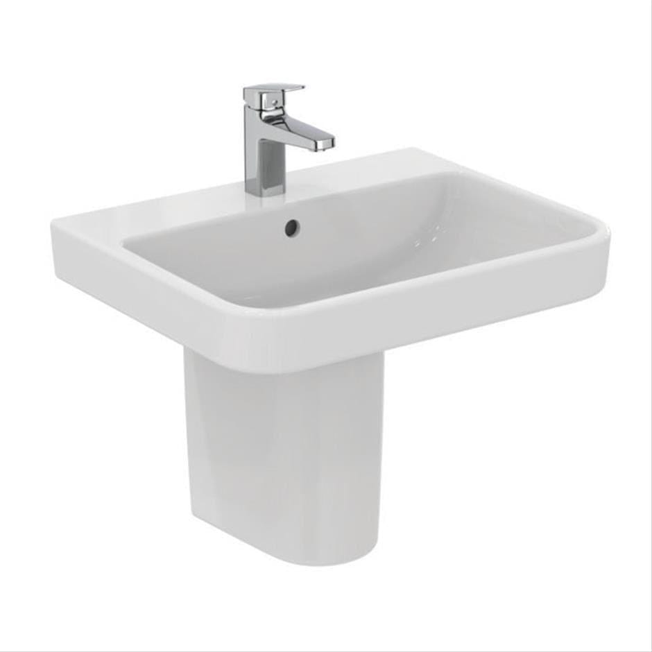 Ideal Standard Pedestal Basin 55cms / Semi Pedestal Ideal Standard i.life B Basin, 1 taphole with Pedestal