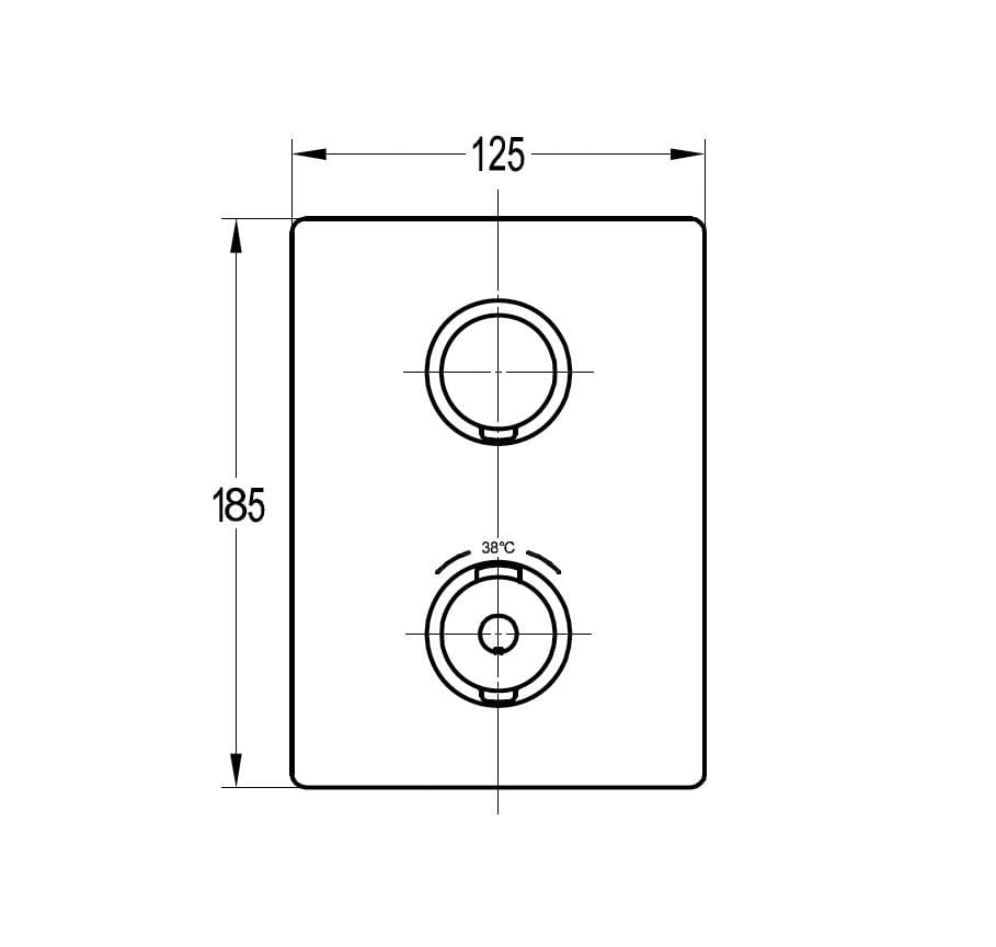 Flova Concealed Shower Valve Flova Annecy 1, 2 or 3 Outlet SlimBOX Finishing Set in Diamond Chrome