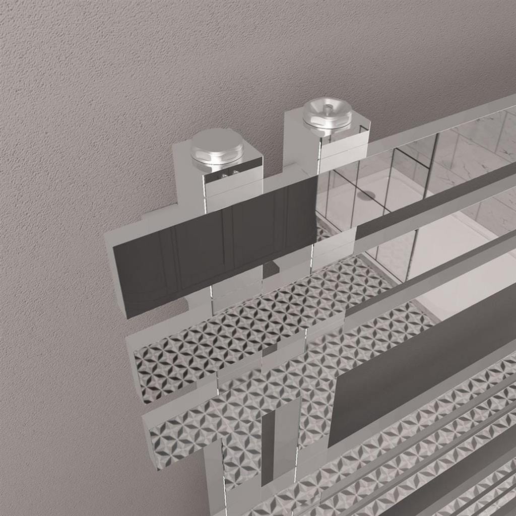 Eastbrook Ladder Rail Eastbrook Hurley Vertical Straight Heated Towel Rail - 800 x 600mm - Chrome