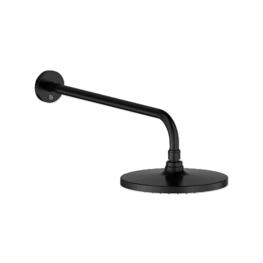 Britton Fixed Shower Head Matt Black Britton Hoxton 2.0 290mm Rainfall Shower Head and Arm