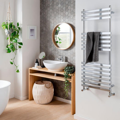 Vogue Designer Towel Radiator Vogue Gallant Straight Designer Towel Radiator in Polished Stainless Steel