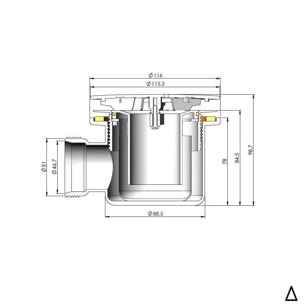 Aquarius Shower Tray Waste Aquarius Urbano 90mm Shower Waste with Cover for 45mm Trays Online