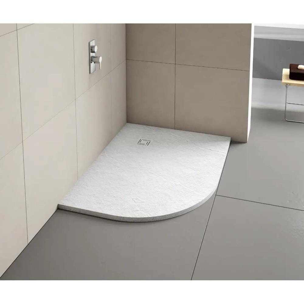 Merlyn Offset Quadrant Shower Tray White / 1200 x 900 Left Hand Merlyn Truestone Offset Quadrant Shower Tray