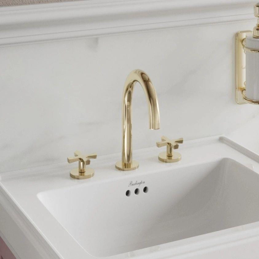 Burlington 3 Tap Hole Basin Set Gold Burlington Riviera 3 Hole Basin Mixer Tap