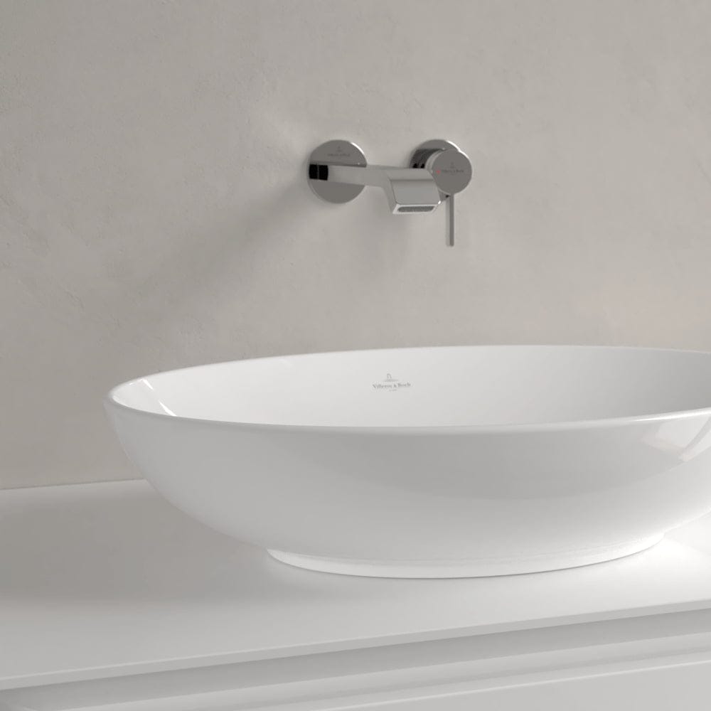 Villeroy & Boch Countertop Basin Villeroy & Boch Loop & Friends Oval Countertop Basin in White Alpin
