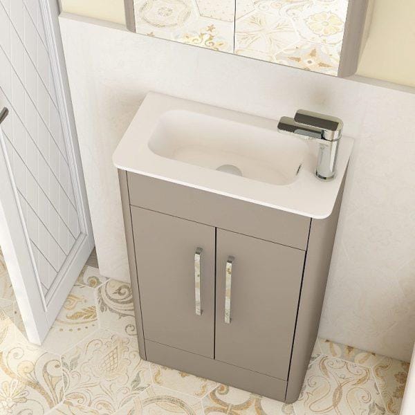 Imex Cloakroom Vanity Unit Imex Suburb Floor Standing 500mm Double Door Cloakroom Vanity Unit with Basin