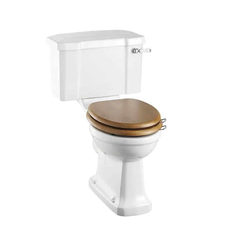 Burlington Close Coupled Toilet 520mm / Lever / Chrome Burlington Standard Close Coupled Toilet