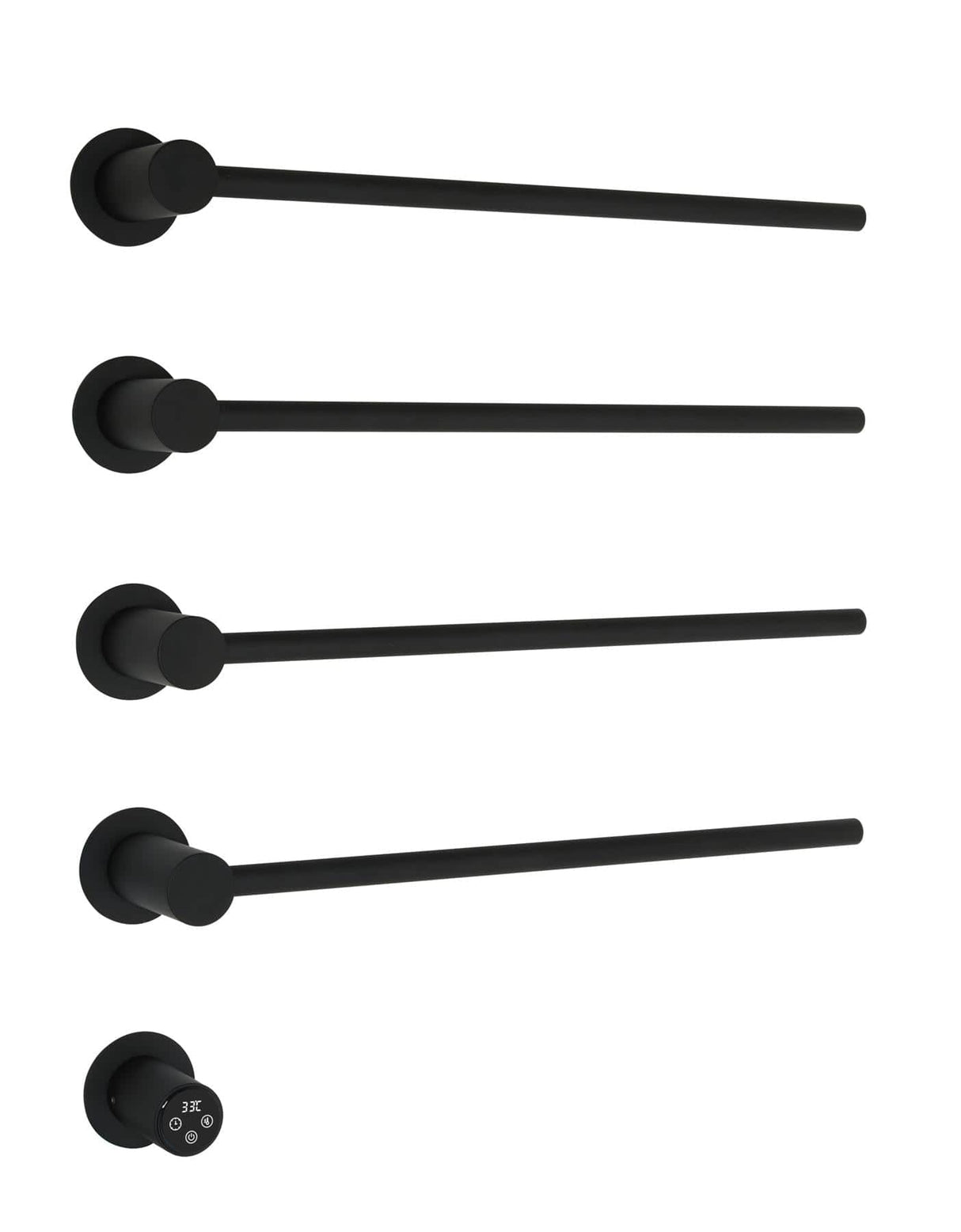 JTP Designer Towel Rail Matt Black JTP Onyx Electric Designer Towel Radiator