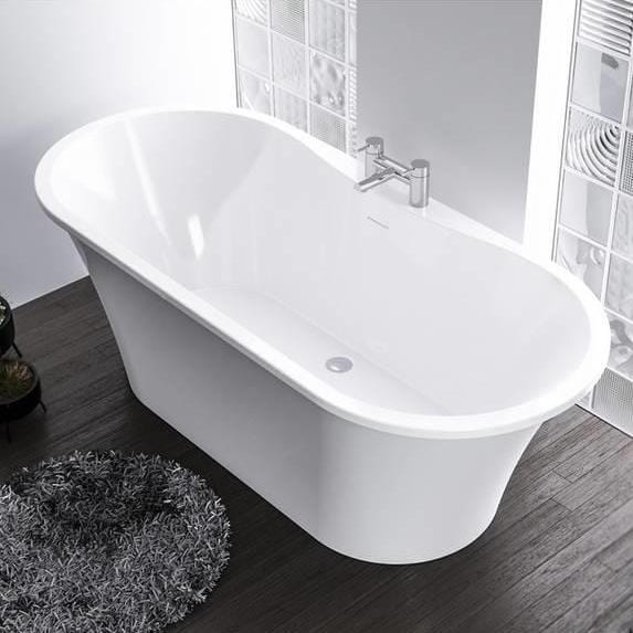 Eastbrook Modern Freestanding Bath White Eastbrook Margravine Freestanding Bath - 1660 x 7430mm