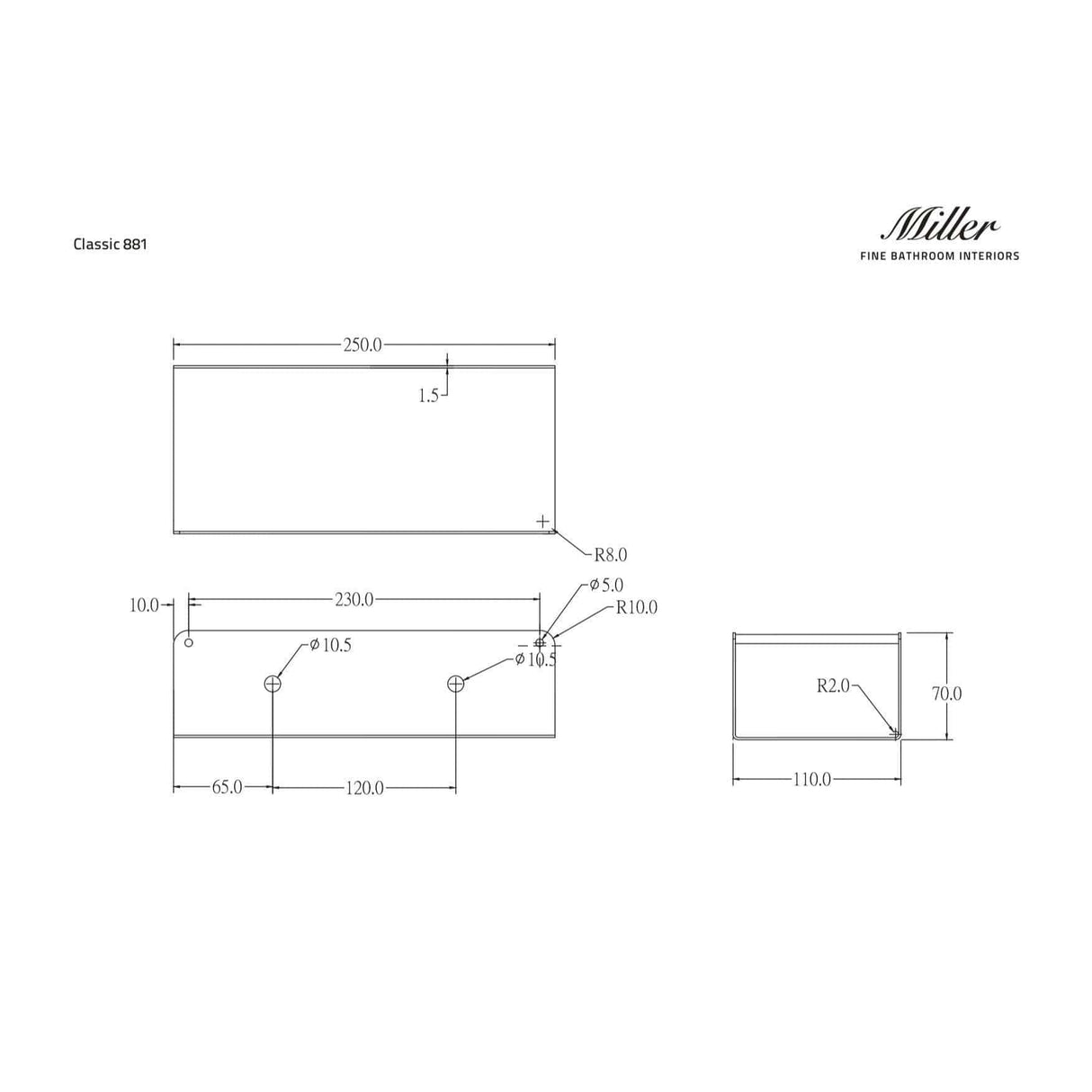 Miller Basket Miller Signature Box Shower Box Basket