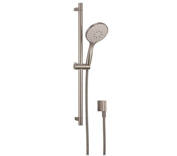 Crosswater Shower Riser Rail Brushed Stainless Steel Effect Crosswater MPRO Slider Rail with Shower Kit
