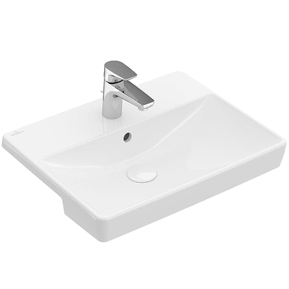Villeroy & Boch Semi-Recessed Basin Villeroy & Boch Avento 550mm Semi-Recessed Basin with Overflow in White Alpin