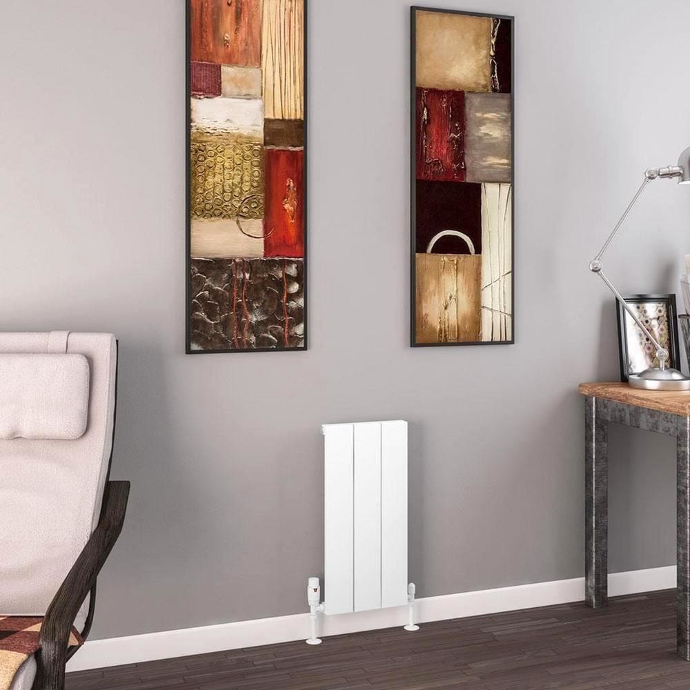 Eastbrook Charlton Vertical Aluminium Designer Radiator in Matt White