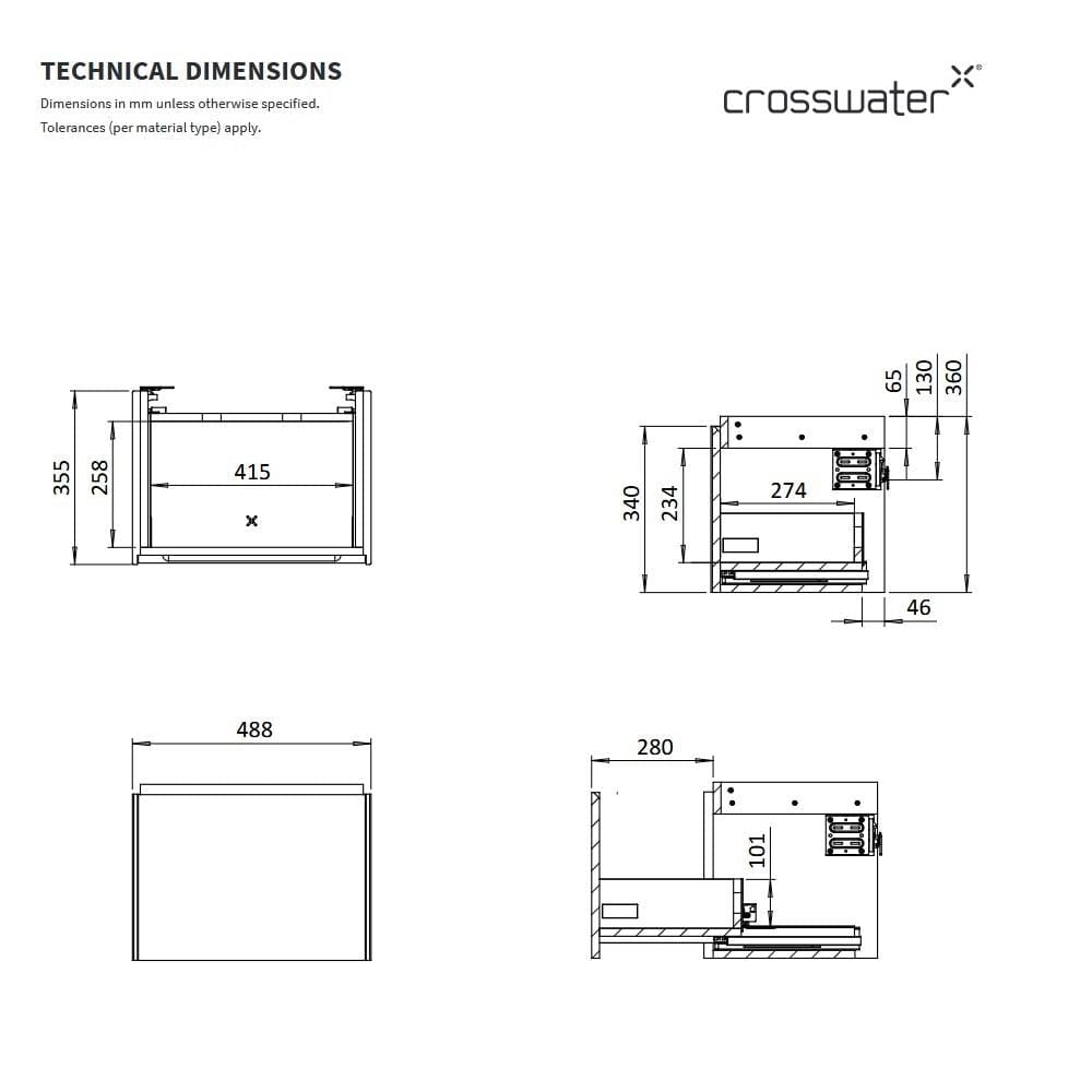Crosswater Mada Wall Mounted Vanity Unit
