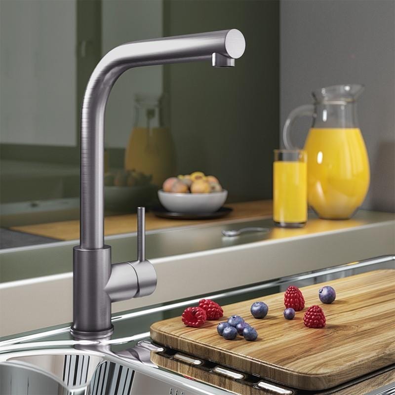 Aquarius Kitchen Tap Brushed Nickel Aquarius TrueCook - Series 3 - Single Lever Kitchen Mixer Tap