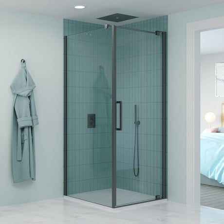 Crosswater Side Panel Slate / 900mm Crosswater Optix 10 Side Panel for Pivot Shower Door