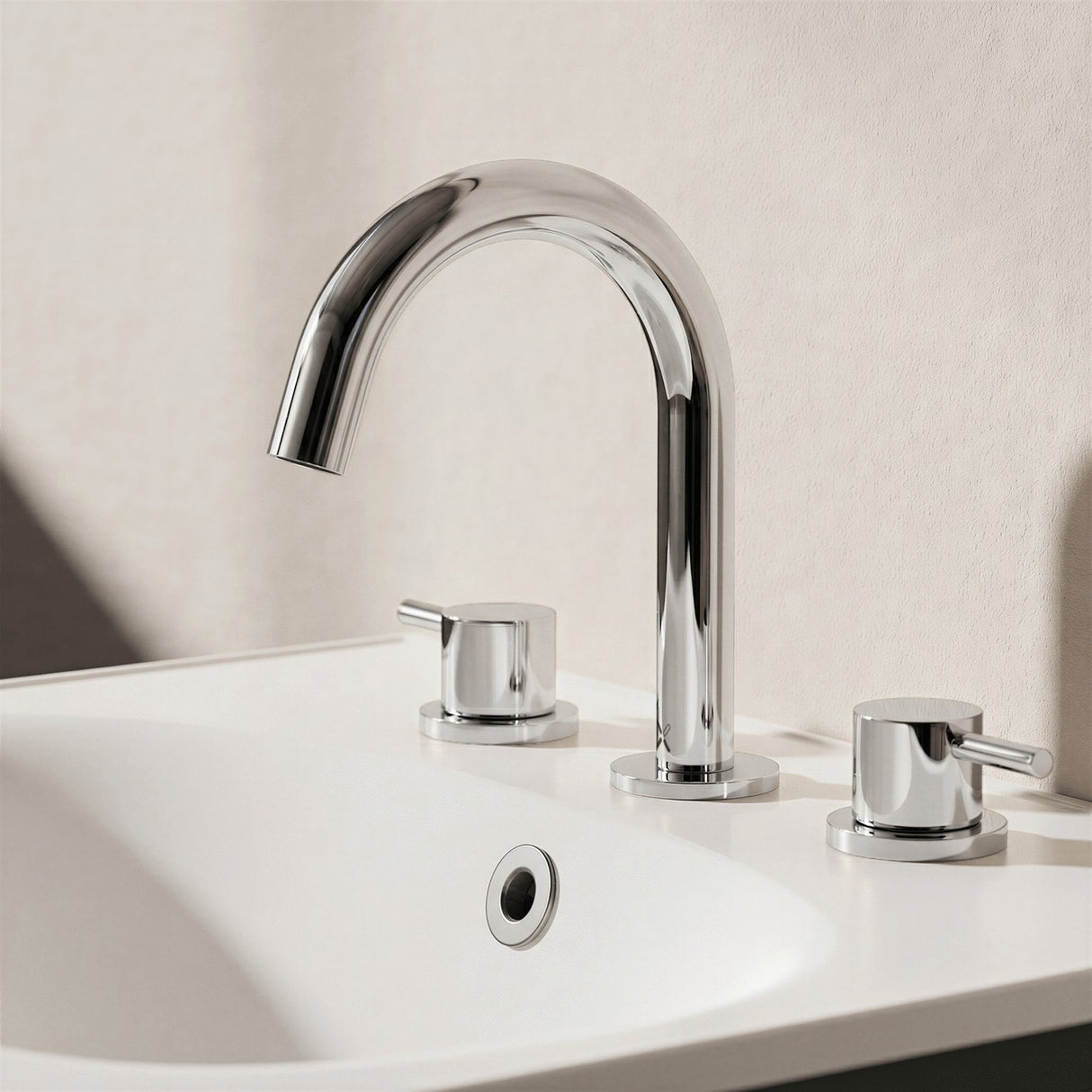Crosswater 3 Tap Hole Basin Set Chrome Crosswater MPRO 3 Hole Basin Mixer Tap