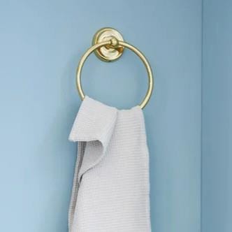 Smedbo Towel Rails and Rings Polished Brass Smedbo Villa Traditional Towel Ring