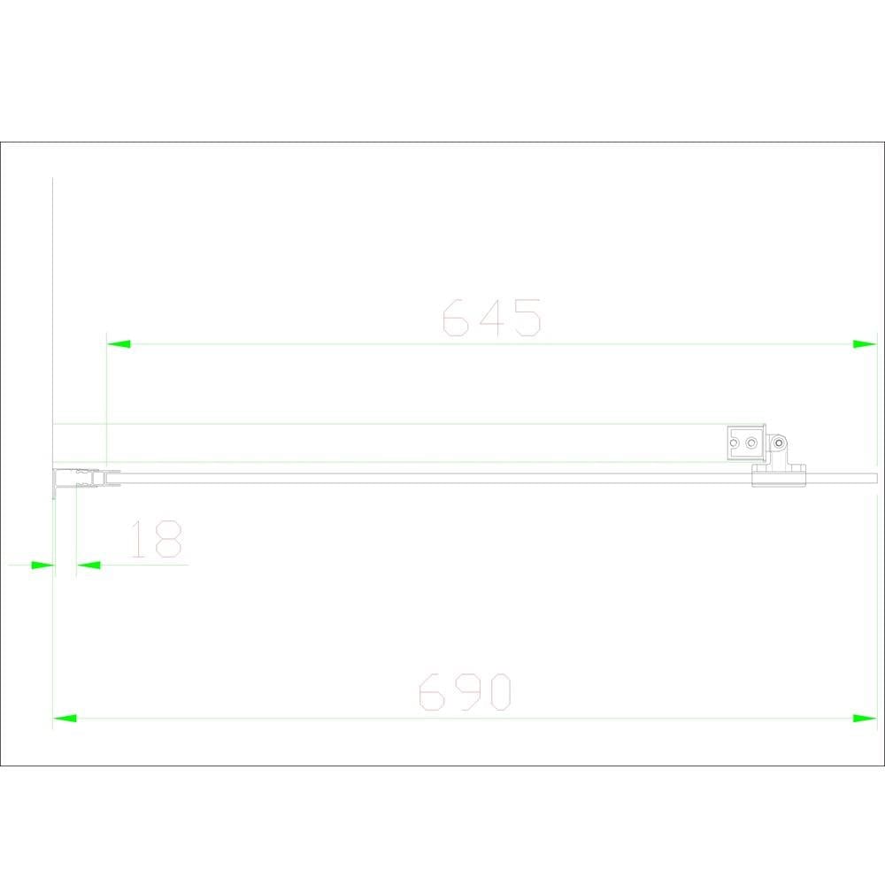 Eastbrook Side Panel 700mm Eastbrook Volente Frameless Side Panel in Polished Chrome