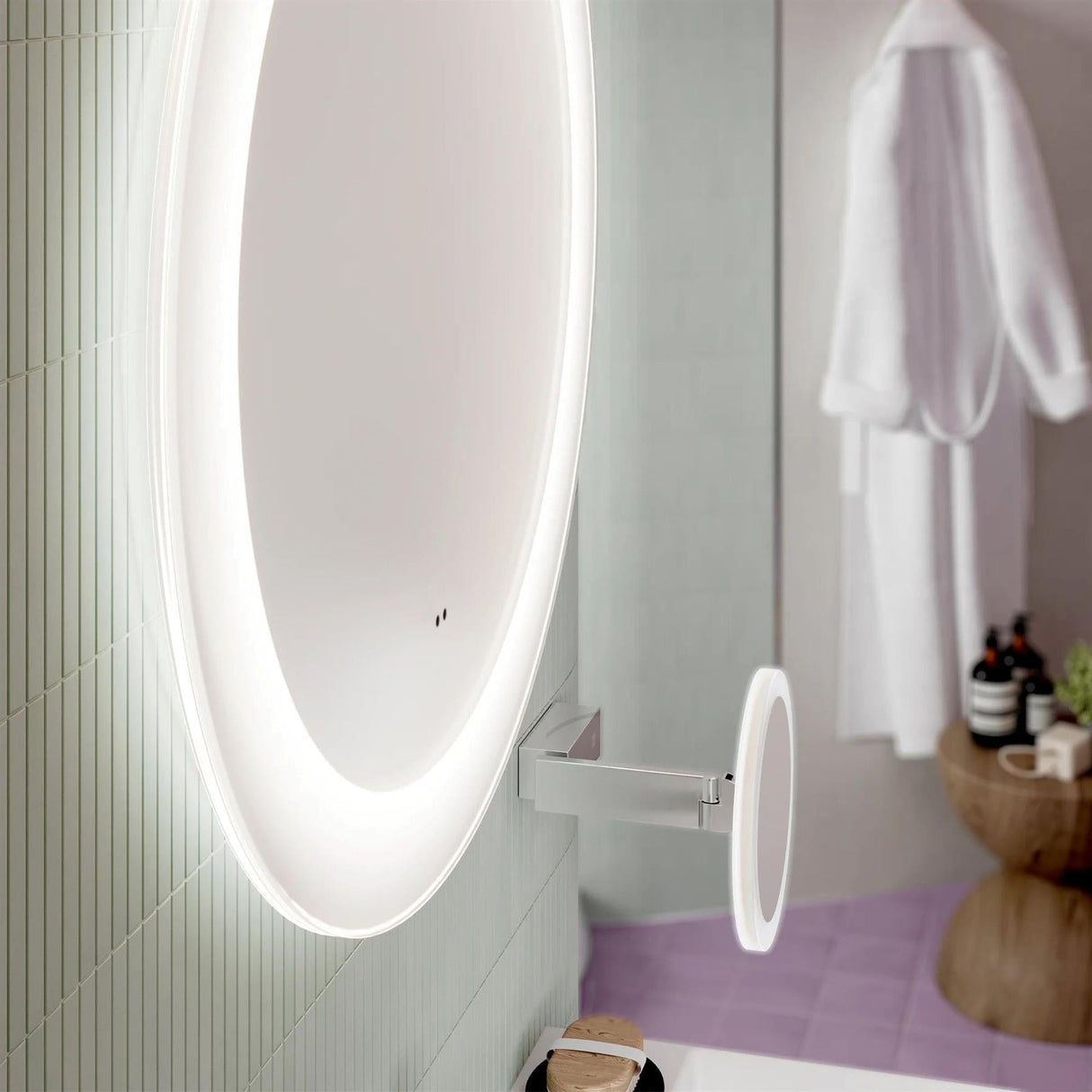 HiB Illuminated Mirror HiB Cassini Round LED Illuminated Mirror