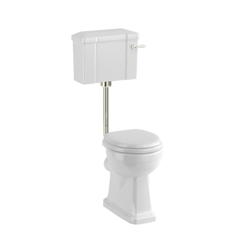 Burlington Low Level Toilet 520mm / Lever / Brushed Nickel Burlington Standard Low Level Toilet
