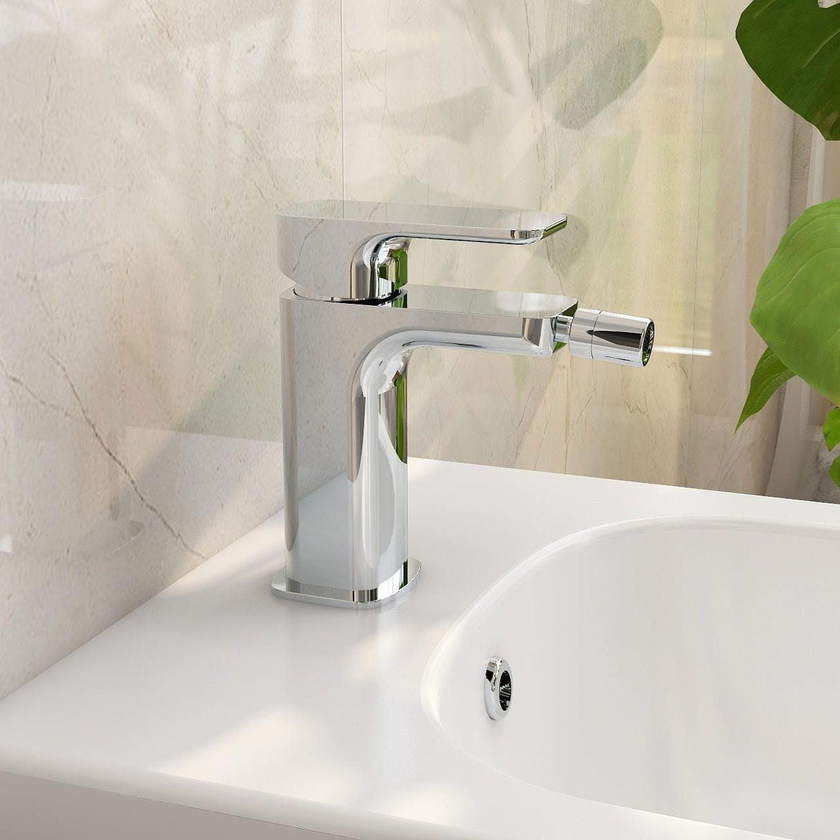 Imex Bidet Tap Imex Blade Bidet Mixer Tap with Clicker Waste