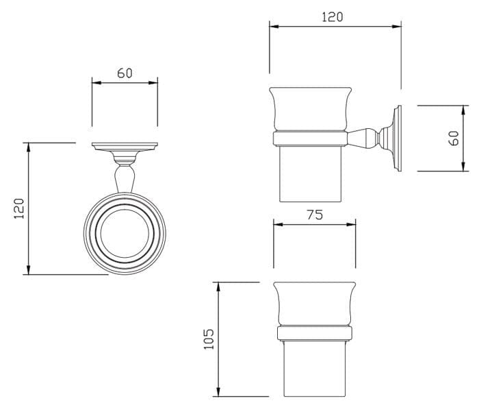 Miller Toothbrush Holder Miller Stockholm Tumbler and Holder in Chrome