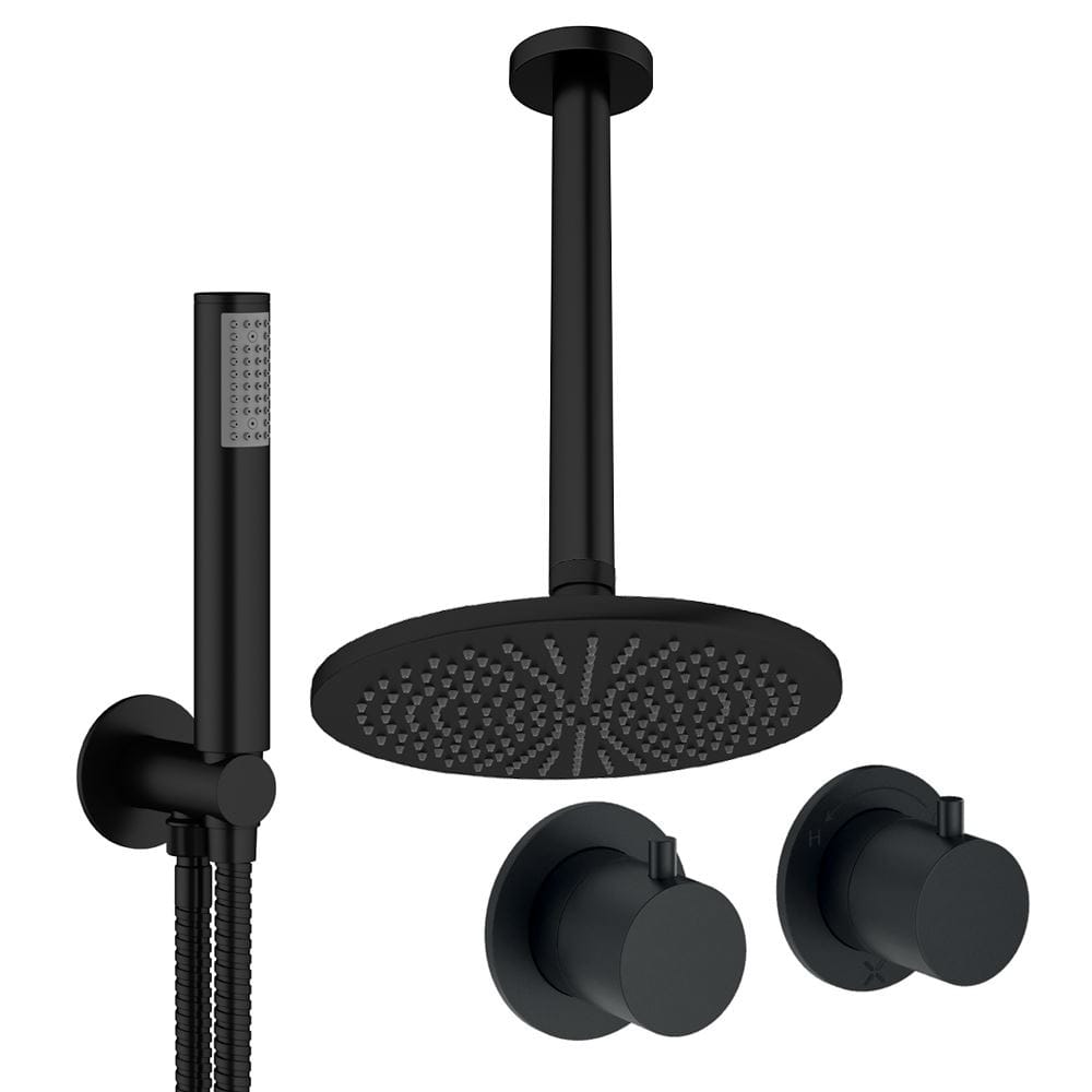 UK Bathroom Store Concealed Shower Set Crosswater Module Shower Set 1 with Fixed Head and Pencil Handset