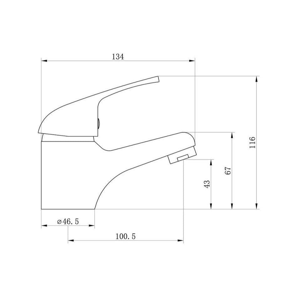 Aquarius Mono Basin Tap Aquarius QualEco Basin Mixer Tap with Waste in Chrome
