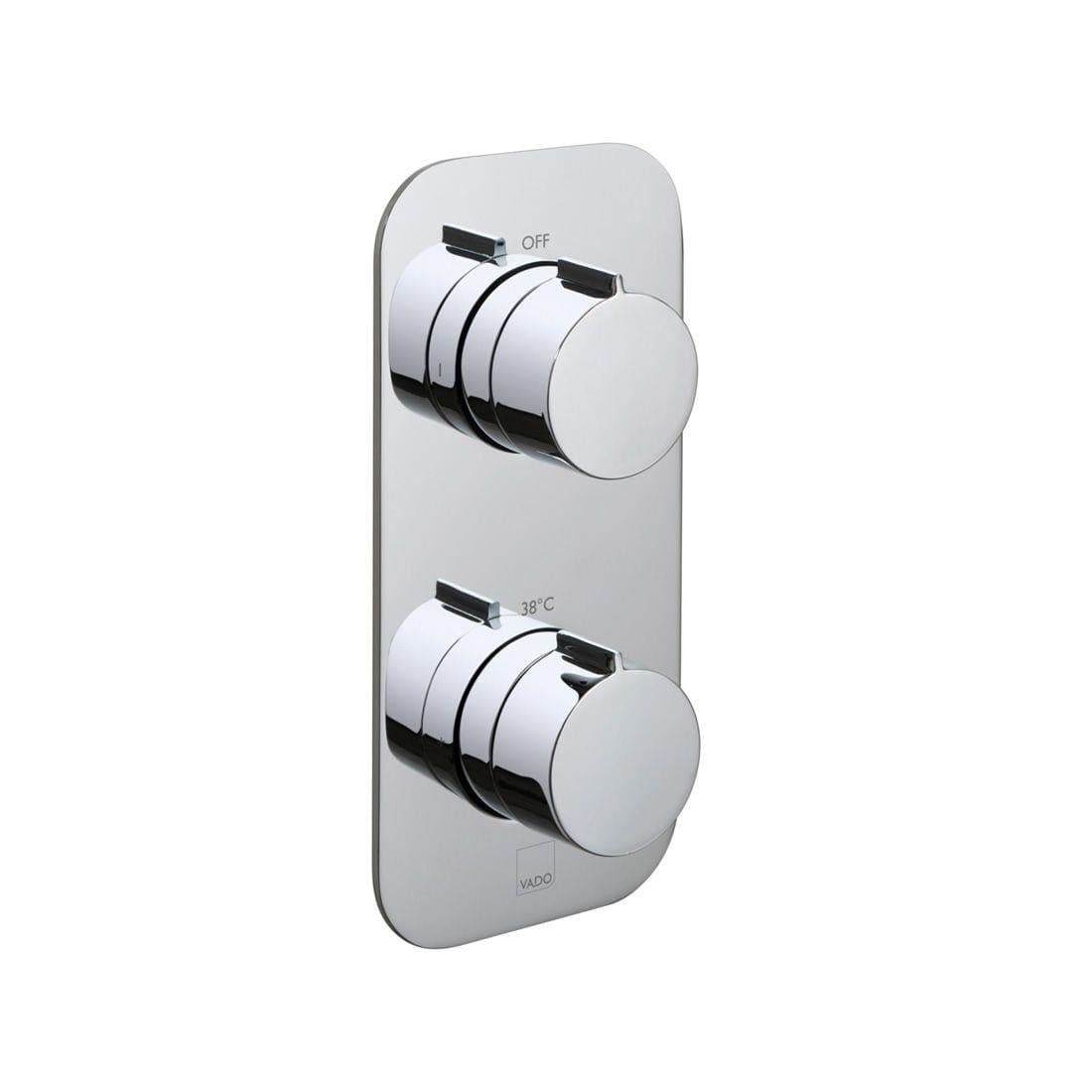 VADO Concealed Shower Valve Vado Altitude Concealed 1 Outlet 2 Handle Vertical Thermostatic Shower Valve in Chrome