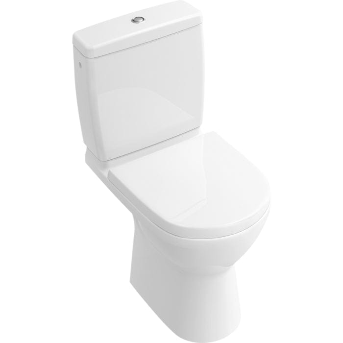 Villeroy & Boch Close Coupled Toilet Villeroy & Boch O.novo Compact Rimless Open Back Close Coupled DirectFlush Toilet with Soft Close Seat