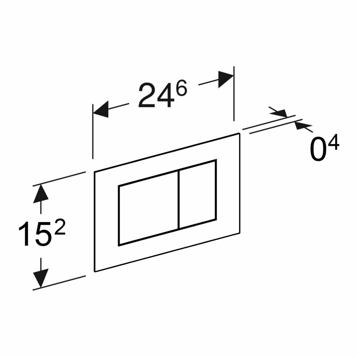 Geberit Flush Plate Geberit Sigma Square Stainless Steel Flush Plate