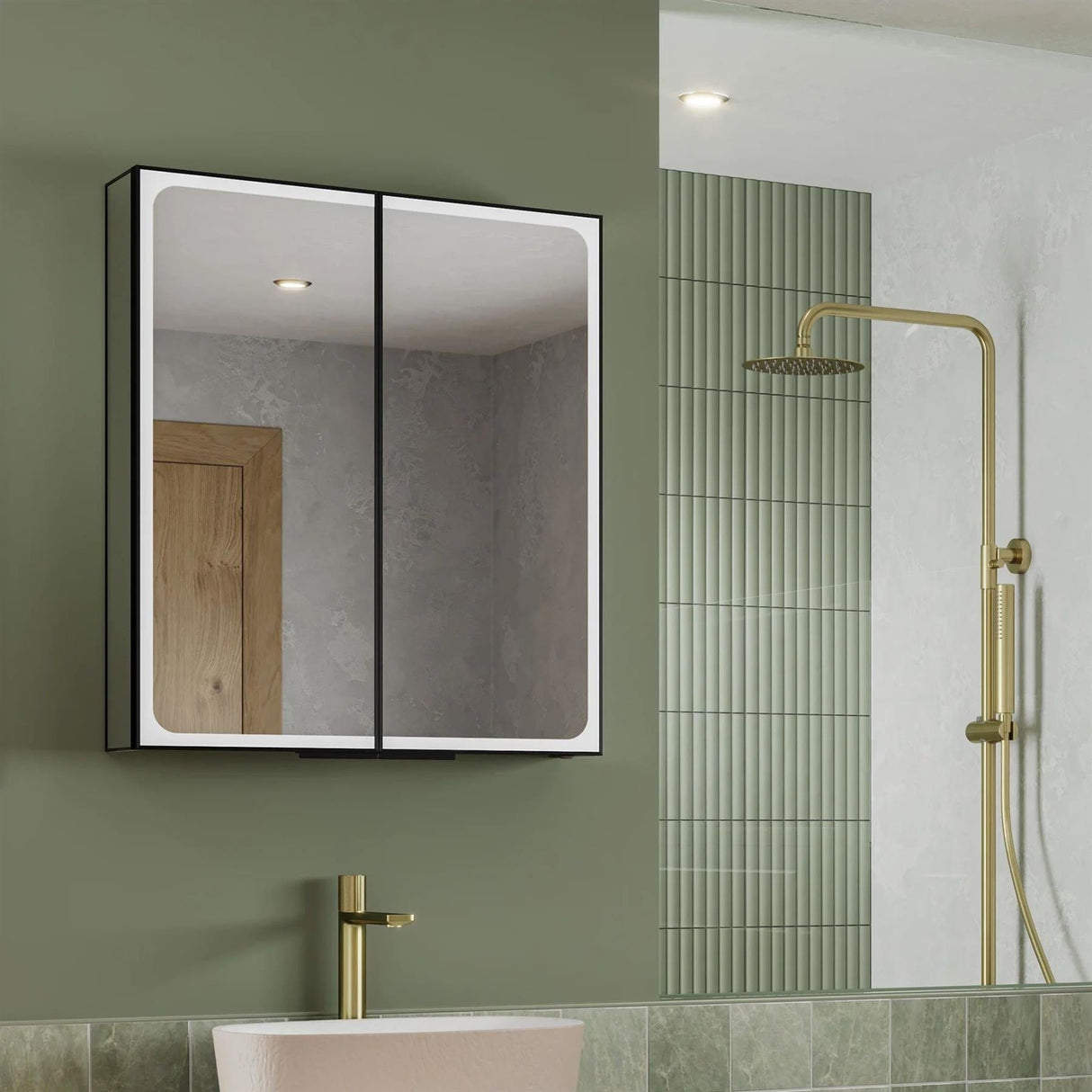 HiB Mirrored Cabinet HiB Euna LED Mirror Cabinet